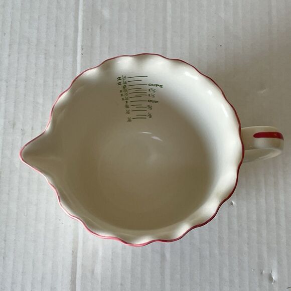 VTG Victorian Garden By MANN MCMLXXXII Hand Painted Ceramic 2.5 Measuring Cup - Picture 8 of 14